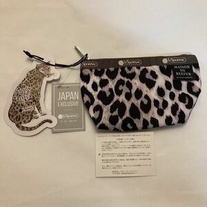 即決！MAISON DE REEFUR× LesPortsac SMALL SLOAN COSMETICレオパードホリックノアール 梨花 レスポ