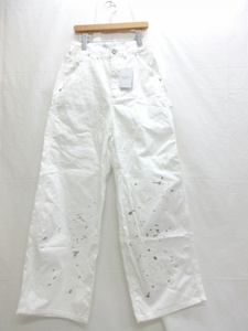 SLOBE IENA スローブイエナ ペイントパンツ タグ付き 36 24-030-912-8320-3-0 100%COTTON MADE IN CHINA