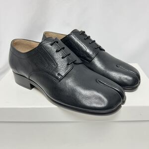 40 新品 メゾンマルジェラ タビ ヴィンテージレザー レースアップ シューズ Tabi レザー 黒 MaisonMargiela 26cm ブラック 革靴 冠婚葬祭