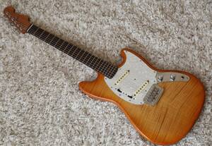 Warmoth Mustang Flamed Maple honeyburst　ワーモス　ムスタング　フレイム　ハニーバースト　美品