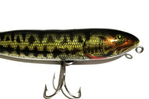 ■s4005 HEDDON ZARA SPOOK 3rd ヘドン ザラスプーク オールド ソリザラ 希少 縦割れ ナチュラルプリント nsp■