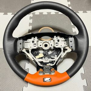 ★超美品 ヒーター付★USC10 RC-F レクサス純正レザーステアリング ハンドル オレンジ パンチングレザー★GS IS RC CT NX RCF Fスポーツ