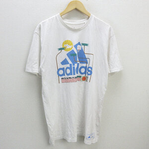 G■アディダス/adidas プリントTシャツ/FQ3183【L】白/men