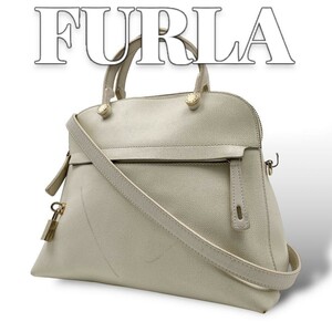 FURLA パイパー 2wayバッグ ホワイト レディース 7878