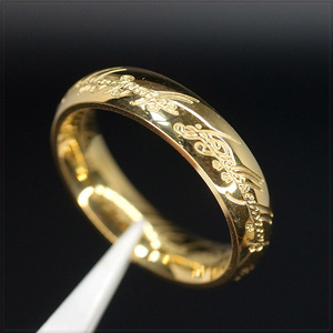 [RING] Top Quality 316L Gold Lord Of The Ring ロード・オブ・ザ・リング レプリカ 肉厚 6mm 甲丸 ゴールド リング 14号 (6g)