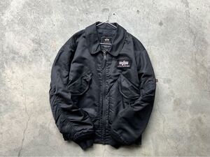 ALPHA INDUSTRIES CWU-45/Pフライトジャケット XL アルファ メンズ ブルゾン ナイロン MA-1 CWU-36/P 黒 ブラック