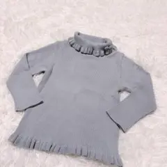 ベベ　bebe タートルネックカットソー　90 グレー