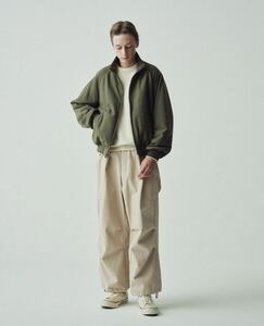 21AW HERILL ヘリル　バッグサテン　カーキ　ウィークエンドジャケット　3 カシミヤ　カシミア　シルク