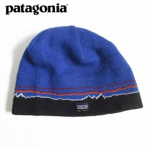 2009年製 patagonia パタゴニア タグモチーフ ニット キャップ カナダ製 ビーニー アクリル×メリノウール D148-41-0059