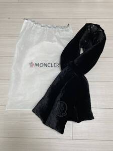 正規品 ◆ MONCLER ◆ モンクレール ◆ マフラー　ダウン ベロア ユニセックス 男女兼用 防寒