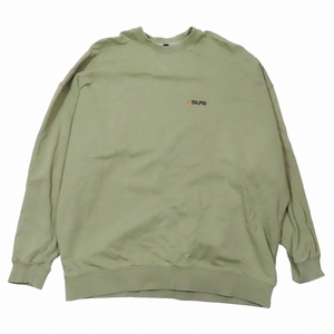 サイラス SILAS BIG CREWNECK SWEATSHIRT ISOMETRIC スウェット トレーナー 長袖 クルーネック カットソー XL ライトグリーン 110211012007