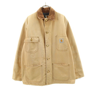 カーハート 90s オールド ダック地 カバーオール ベージュ Carhartt チョアコート メンズ