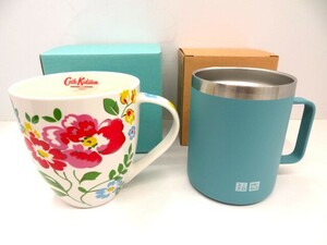 [H023] 未使用 CATH KIDSTON キャスキッドソン ランブリングローズ マグカップ 花柄 箱付き & ユニクロ ステンレスマグカップ 箱付き