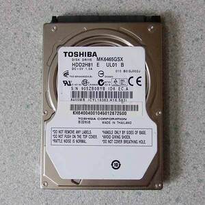 内蔵SATA 2.5インチHDD 東芝 MK6465GSX 640GB