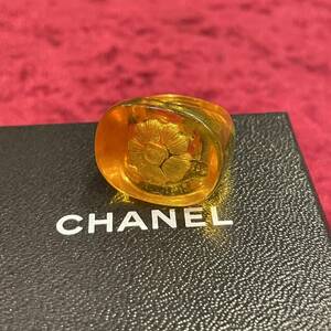 CHANEL シャネル カメリア COCO ココマーク プラスチック リング 指輪