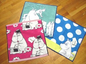 *送料無料*新品*ムーミン*タオルハンカチ３枚*③*ニョロニョロ*MOOMIN*