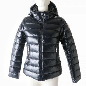 未使用品☆PYRENEX ピレネックス SPOUTNIC SHINY DOWN JACKET ZIP UP フード付き ショート丈 ダウンジャケット ブラック 34 レディース♪