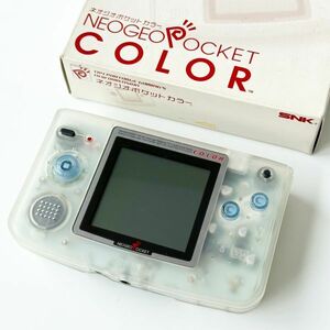 外観美品 ◆ SNK ネオジオ ポケット カラー 本体 クリスタルホワイト 箱付き ジャンク NEOGEO POCKET COLOR ゲーム機 レトロ