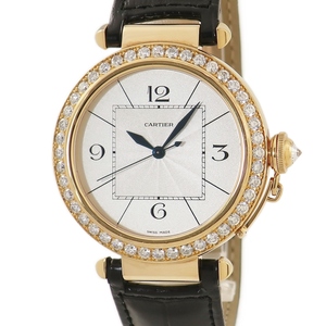 【3年保証】 カルティエ パシャ ドゥ カルティエ ダブルバレル WJ120351 K18YG無垢 純正ダイヤ 自動巻き メンズ 腕時計