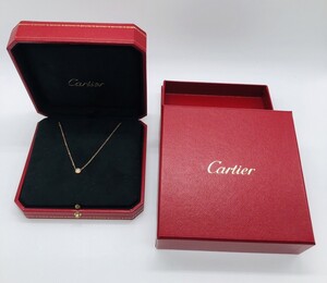 【21192】2.6g カルティエ ダムール ネックレス 1Pダイヤモンド ディアマン K18 750 Cartier