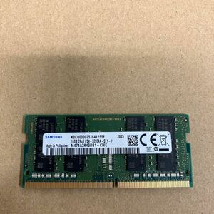 O161 SAMSUNG ノートPCメモリ 16GB 2Rx8 PC4-3200AA 動作確認品