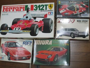 タミヤ ビッグスケール 1/12 フェラーリ 312T サニー ディノスペシャル クラウン ランボルギーニ マツダ RX-7 プラモデル