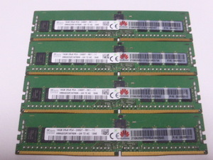 メモリ サーバーパソコン用 SK hynix DDR4-2400 (PC4-19200) ECC Registered 16GBx4枚 合計64GB 起動確認済です HMA82GR7AFR8N-UH③