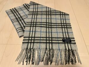 BURBERRY　バーバリー　マフラー　カシミア100％　グレー　美品　送料無料!!!