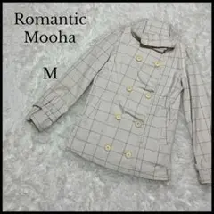 【Romantic Mooha】ジャケット ダブルボタン ベージュ M チェック