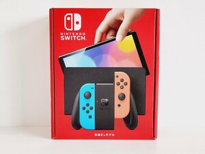 ◇【14】初期化済み Nintendo Switch/ニンテンドースイッチ 有機ELモデル ジョイコン ネオンブルー/ネオンレッド 同梱不可 1円スタート