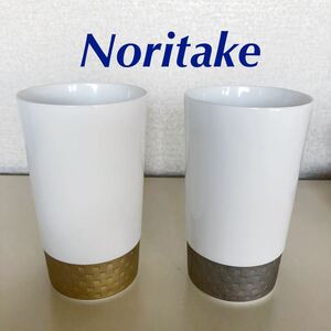 送料無料 Noritake ノリタケ タンブラー ペアセット 金&銀 1605 1606