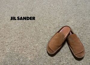 ◯ JIL SANDER スウェード グロッグ サンダル / ジルサンダー レザー ブラウン オレンジ 5 26cm Ladies #Sirchive