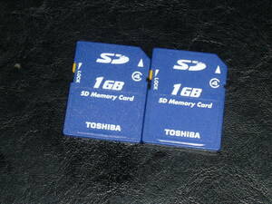 動作保証！TOSHIBA SDカード 1GB クラス④ 2枚セット　安心の日本製