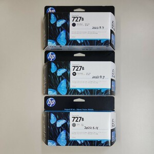 HP 純正インク Designjet 727B マットブラック/フォトブラック/グレー ３色セット 130ml　(Designjet T920/T930/T1500/T1530/T2500/T2530)