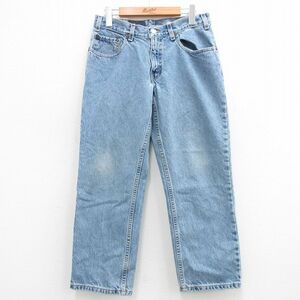 W31/古着 ジーンズ Levis リーバイス 550 メンズ 00s コットン 紺 ネイビー デニム 24may31 中古 ボトムス ジーパン Gパン ロング パンツ