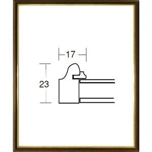 デッサン用額縁 木製フレーム 5702 半切サイズ ブラウン