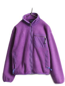 90s USA製 91年製 パタゴニア フルジップ フリース ジャケット レディース M 程 古着 PATAGONIA 90年代 旧タグ オールド ブルゾン パチポケ