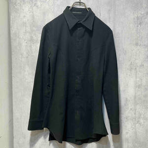 21aw YOHJI YAMAMOTO UTUMN LONGSLEEVE SHIRT BLACK size 1 長袖シャツ・ブラウス ヨウジヤマモト