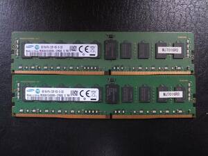 SAMSUNG PC4-2133P ECC REG MJ7016R0 8GBx2枚 合計16GB 動作確認済 定形外発送￥140可