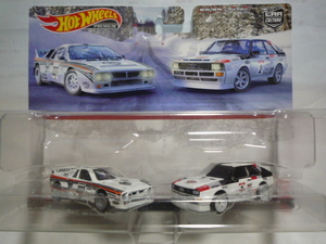 ホットウィール　カーカルチャー　２pack　「ランチャ ラリー037 & ’84 アウディ スポーツ クアトロ」