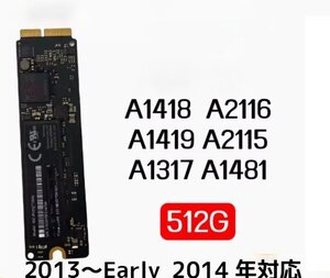 純正美品 Apple MacBook Pro Late 2013～Early 2014 SSD 512GB A1418 A2116 A1419 A2115 A1317 A1481用