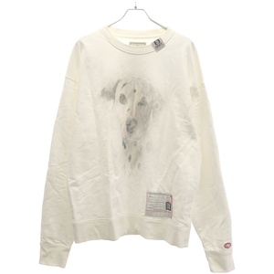 Maison MIHARA YASUHIRO メゾン ミハラヤスヒロ 24SS DOG PRINTED PULLOVER ドッグプリントスウェットトレーナー ホワイト 46 ITO8CGG4NBWQ