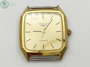 AL0606621　◇ LONGINES ロンジン 20732481 QZ QUARTZ クォーツ ゴールド文字盤 スクエアフェイス アナログ 腕時計 中古 フェイスのみ