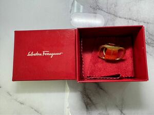 管理番号M196 Ferragamo フェラガモ スカーフリング アクセサリー 箱付 