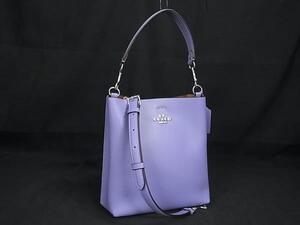 1円 ■美品■ COACH コーチ CA177 レザー 2WAY ハンドバッグ ショルダーバッグ 肩掛けかばん 斜め掛けかばん パープル系 BI8106