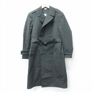 S/古着 長袖 ビンテージ ミリタリー オーバー コート メンズ 70s ロング丈 ウール 濃緑 グリーン 23oct26 中古 アウター