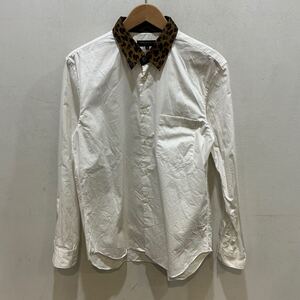 COMME des GARCONS HOMME PLUS コムデギャルソン オムプリュス PO-B019 SHIRT シャツ 長袖 ヒョウ柄 ホワイト S 696826