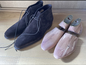 未使用　6ハーフ　サントーニ　santoni チャッカーブーツ　DBR