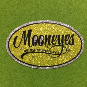 MOONEYES ラメ 楕円 ステッカー ムーンアイズ デカール シール moon eyes ミニレター 85円可 yokohama oval 紙製 プリズム メタルフレーク