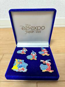 ●○D23 EXPO JAPAN ピンバッジ 2013 ソーサラーミッキー ピンバッチ 5個セット ファンタジア ディズニー○●